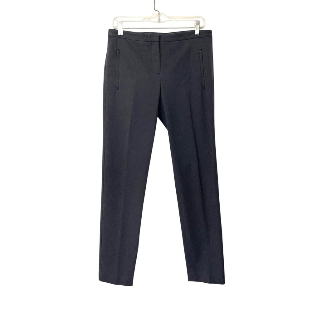 Theory Fia Basis Womens Tapered Ankle Pant Trousers Size 8 Cotton Elastane Blend